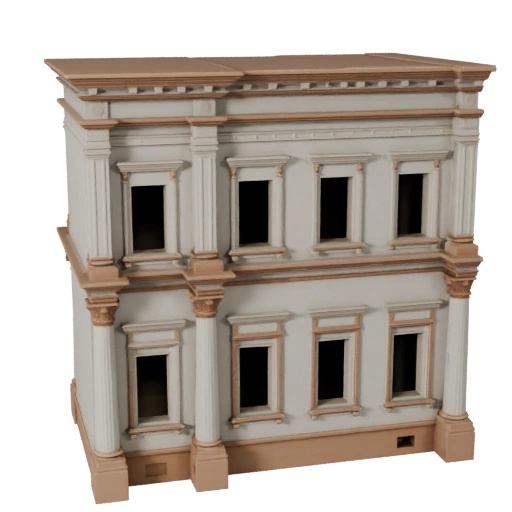 Façade Classique 3D Modèle pour Blender - Asset de Rendu