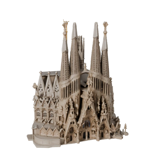 Printable Sagrada Familia STL 3D Model - Scale Asset