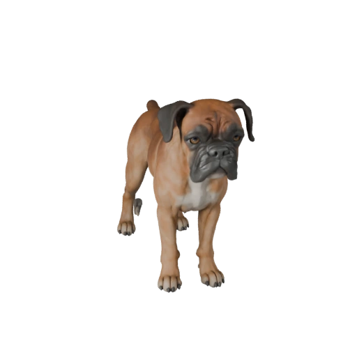 Modelo 3D de Cão Boxer para Unity - Asset Pronto para Jogo, FBX | Livre de Royalties