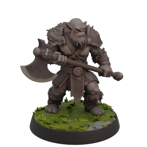 Miniature STL de Troll Barbare Fantasy