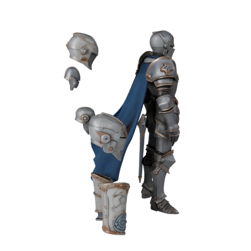 Modelo de Personaje Caballero Cobalto de Fantasía - Articulado