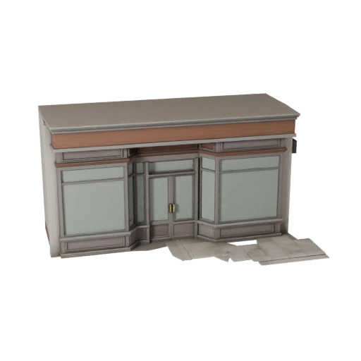 Storefront Facade 3D Model for Unity - Realtime Game Asset