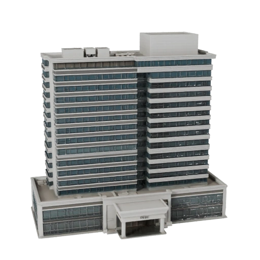 Bâtiment Siège Social Banque Modèle 3D pour Blender - Asset de Rendu