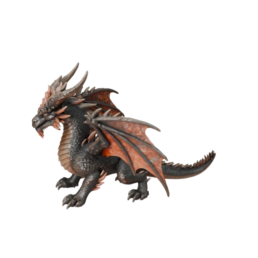 Dragon de Feu Haute Poly Modèle 3D - Atout STL Détaillé pour Impression