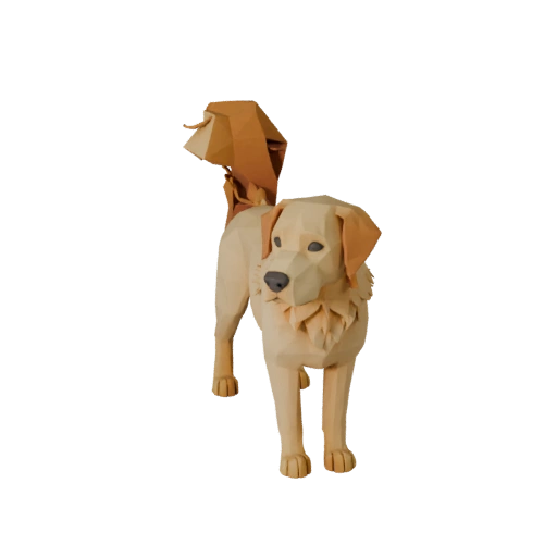 Low Poly Labrador Retriever Dog 3D Model - Unity Game Asset with FBX