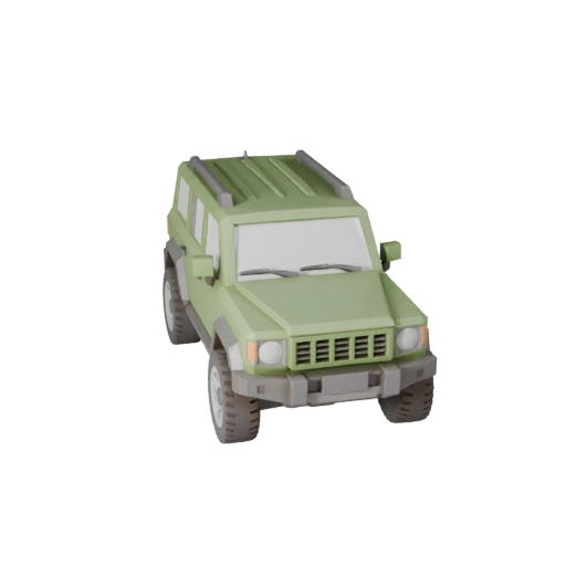 Low Poly Adventure Suv 3D Model for Unity & Unreal (Legacy)