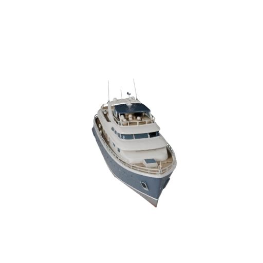 Modelo 3D de Iate Vintage para Unity - Asset de Jogo Low Poly