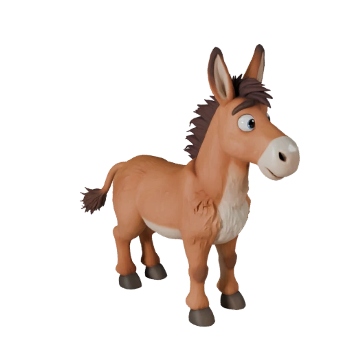Cartoon Mule 3D Model - Stylized Asset for Animation | Royalty-Free