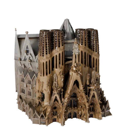 High Poly Sagrada Familia 3D Model for Archviz for Architecture