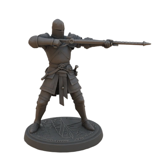 Medieval Warrior Miniature STL - Aiming