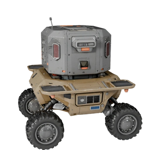 Game Ready Lunar Cargo Rover 3D Model for Realtime Games
