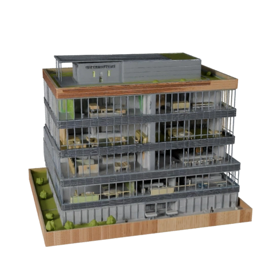 Stylized Startup Hub Office 3D Model - Realtime Game Asset