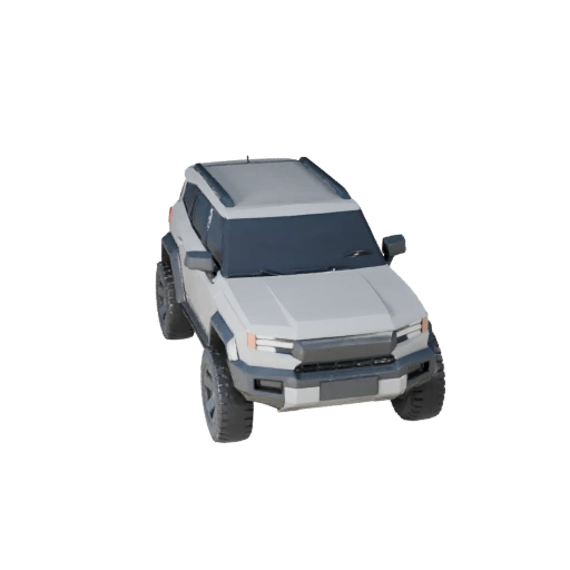 Futuristic SUV 3D Model - Low Poly Game Ready PBR Asset