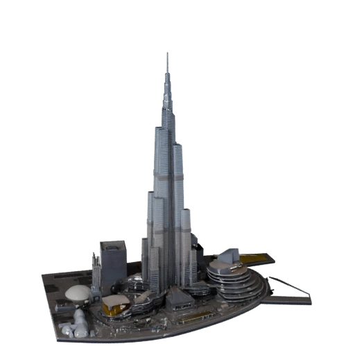 Stylized Burj Khalifa 3D Model - Game Asset for Architecture