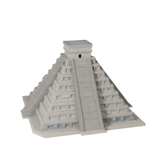 Chichen Itza Pyramid 3D Model for Unity - Game Asset