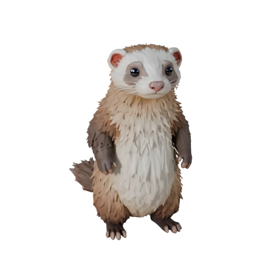 Low Poly Frettchen 3D Modell - Unity Game Asset mit FBX | Lizenzfrei
