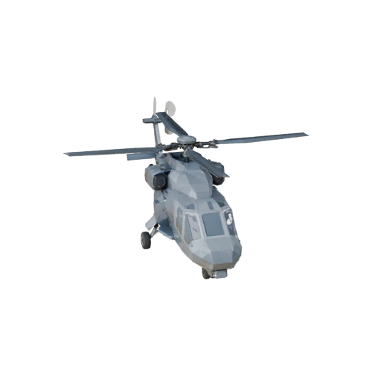 Low Poly Apache Inspired Attack Helicopter 3D Model for