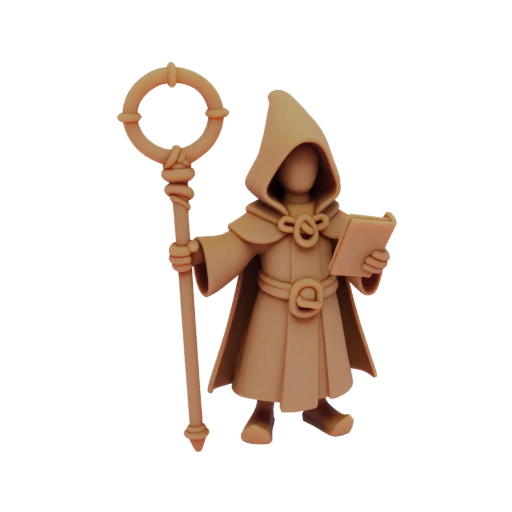 Fantasy Elf Wizard Miniature STL - Victory