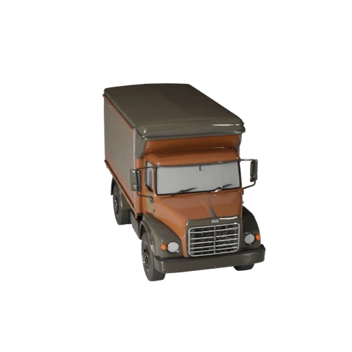 Vintage Cargo Truck 3D Model - High Poly PBR Asset for