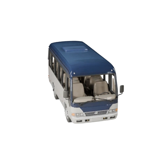 Kleinbus 3D-Modell für Unity - Low Poly Game Asset Pro