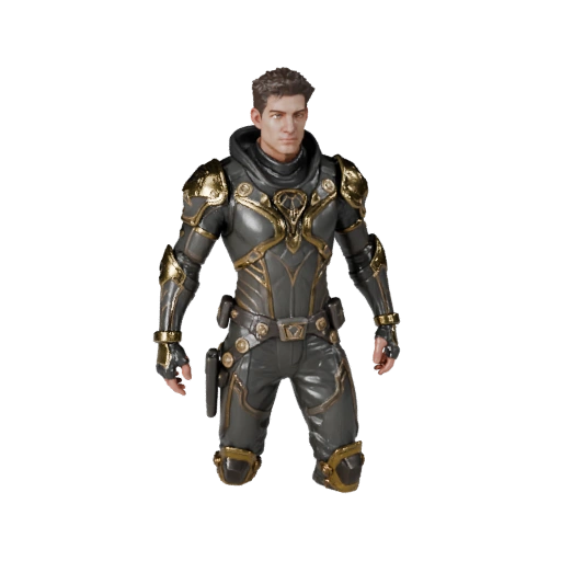 Modello Realistico di Personaggio Ufficiale NPC Arcano - Modellato