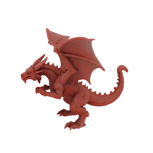 Miniatura STL de Dragón Jefe de Fantasía Oscura - Invocación