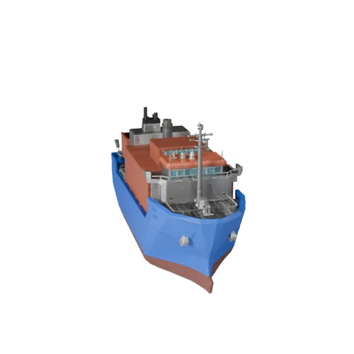 Low Poly Container Ship 3D Model for Unity & Unreal