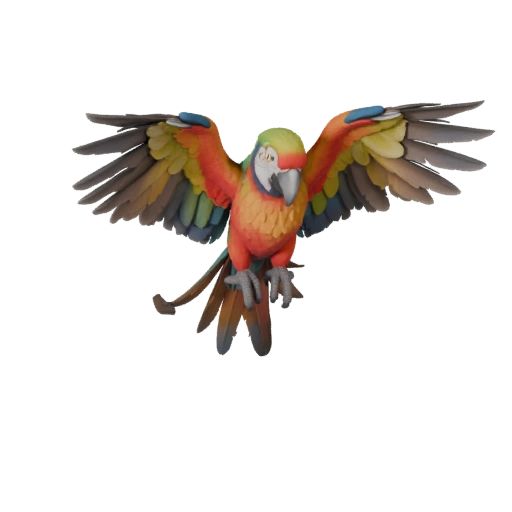 Modèle 3D d'Ara pour Blender - Asset PBR avec Textures
