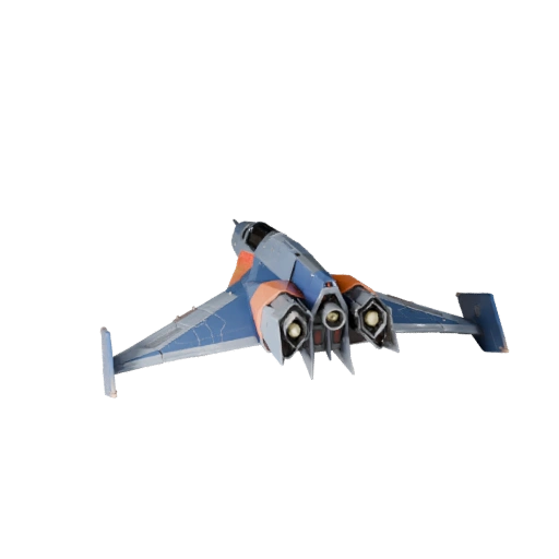 Modèle 3D Starfighter - Asset PBR Low Poly Prêt pour le Jeu
