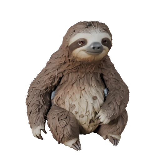 Realistic Sloth 3D Model - Rigged PBR Asset for Games | Royalty-Free