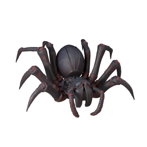 Hohe Poly Schwarze Witwe Spinne 3D-Modell - STL-Asset zum Drucken