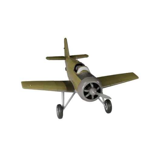 Vintage Fighter Plane 3D Model for Unreal Engine - Game