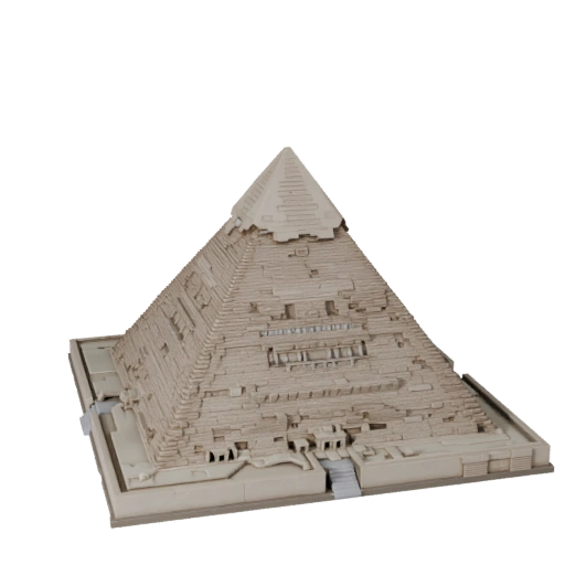 Printable Pyramid of Giza STL 3D Model - Scale Asset