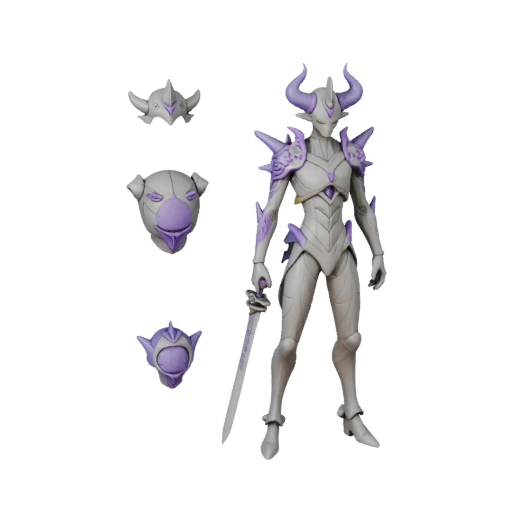 Modelo de Personagem Chefe Demônio Anime Arcane - Rigado