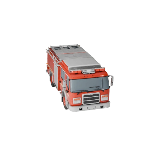 Fire Truck 3D Model for Blender & Games - Realistic PBR