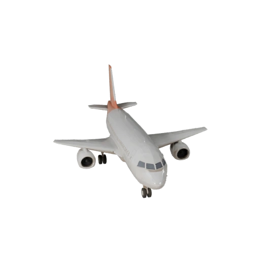 Low Poly Commercial Airliner 3D Model for Unity & Unreal