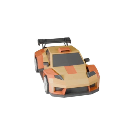 Low Poly Rennwagen 3D Modell für Unity & Unreal PBR Asset (Legacy)