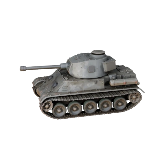 Modelo 3D de Tanque da Segunda Guerra Mundial para Blender e Jogos - Asset PBR