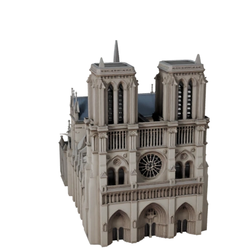 Low Poly Notre Dame Cathedral 3D Model for Games & VR