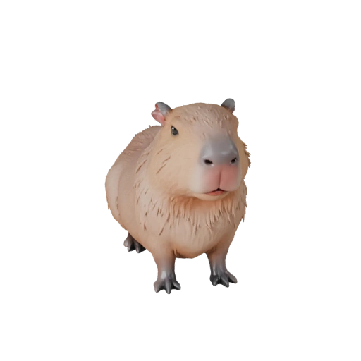 Modèle 3D de Capybara Dessin Animé - Asset Stylisé pour Animation | PBR