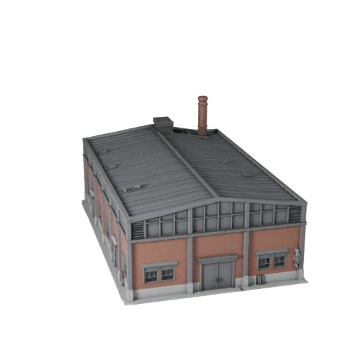 Modèle 3D de Plante de Traitement d'Eau Low Poly pour Jeux et RV