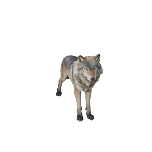 Modelo 3D Lobo Ártico para Unity - Asset Pronto para Jogo, FBX | PBR