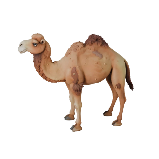 Modelo 3D de Dromedário de Desenho Animado - Asset Estilizado para Animação