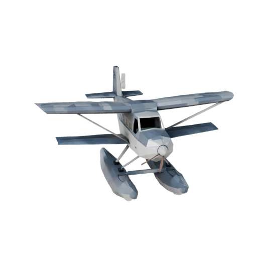 Modèle 3D d'hydravion low poly pour Unity & Unreal PBR Asset
