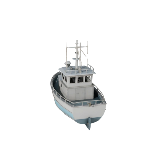 Fischerboot 3D Modell für Unity - Low Poly Game Asset