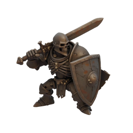Dark Fantasy Skeleton Warrior Miniature STL