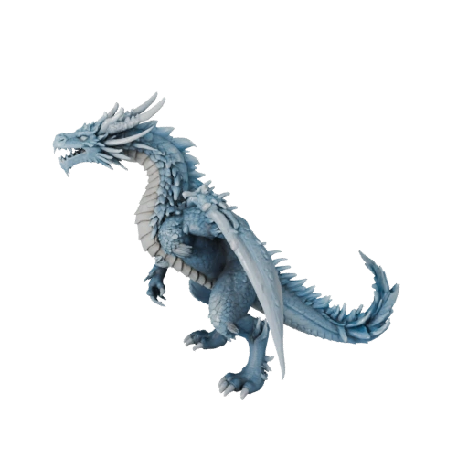 Eisdrache 3D-Modell für Unity - Spielfertiges Asset, FBX | Lizenzfrei