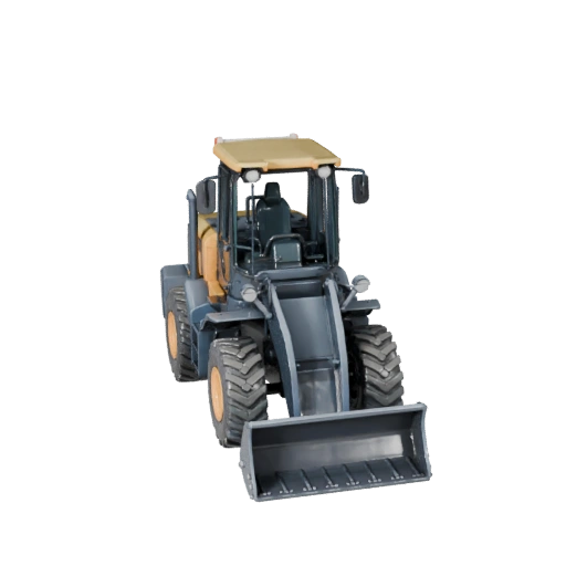 Wheel Loader 3D Model for Blender & Games - Realistic PBR