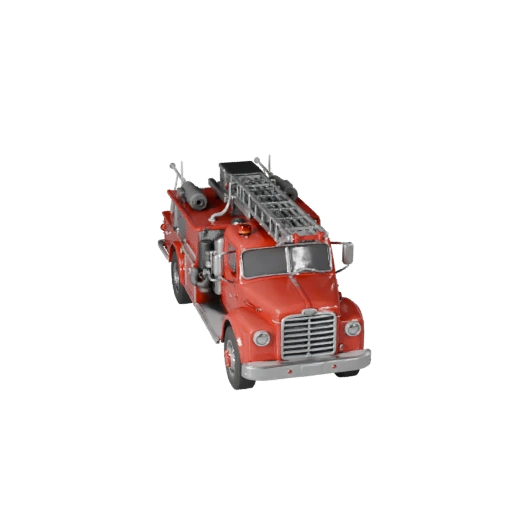 Vintage Fire Truck 3D Model for Unity - Realtime Asset