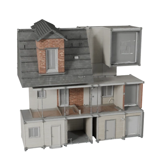 Modular House Kit 3D Model for Unity - Realtime Game Asset